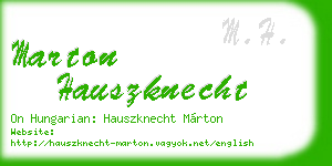 marton hauszknecht business card