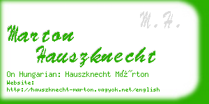 marton hauszknecht business card